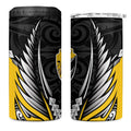 Wellington 2026 Rugby Custom 4 in 1 Can Cooler Tumbler NZ Maori Silver Fern