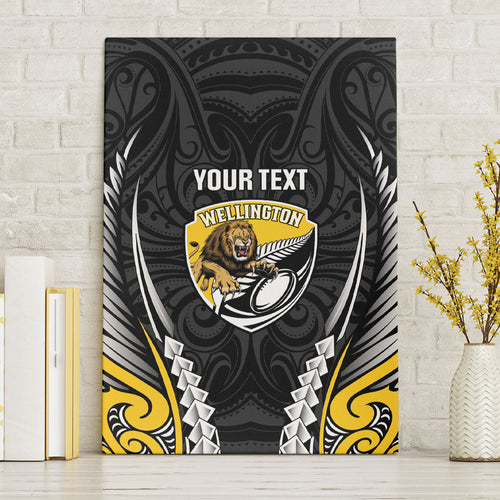 Wellington 2026 Rugby Custom Canvas Wall Art NZ Maori Silver Fern