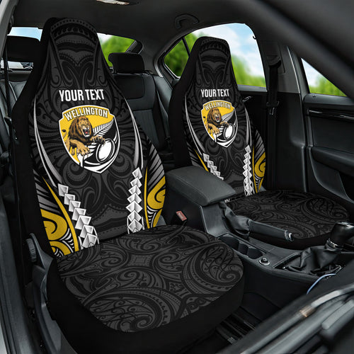 Wellington 2026 Rugby Custom Car Seat Cover NZ Maori Silver Fern