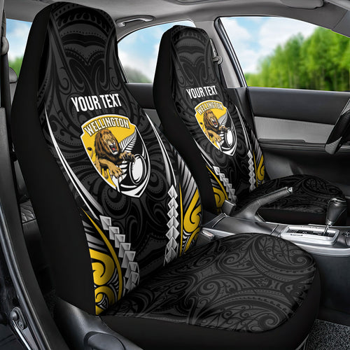 Wellington 2026 Rugby Custom Car Seat Cover NZ Maori Silver Fern