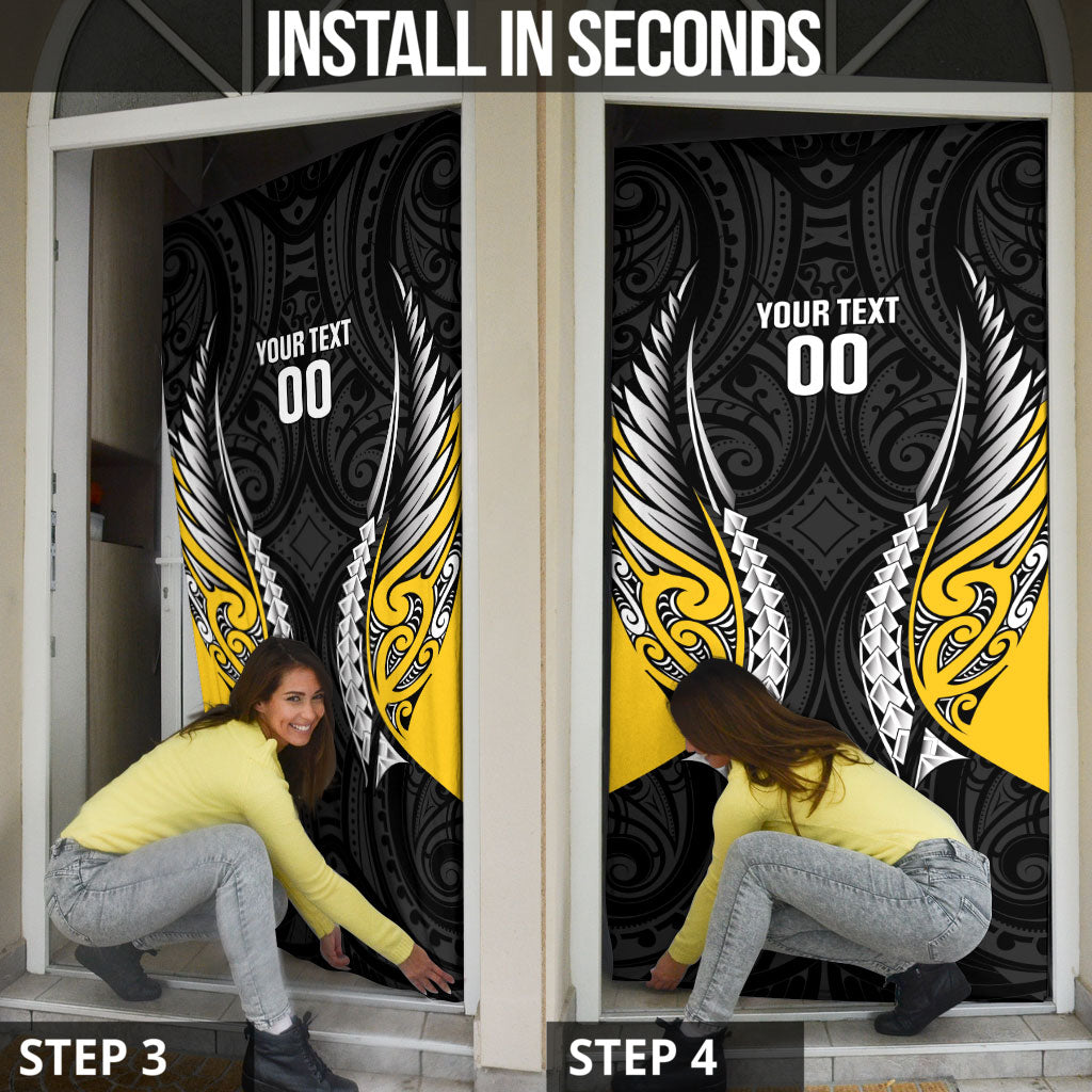 Wellington 2026 Rugby Custom Door Cover NZ Maori Silver Fern