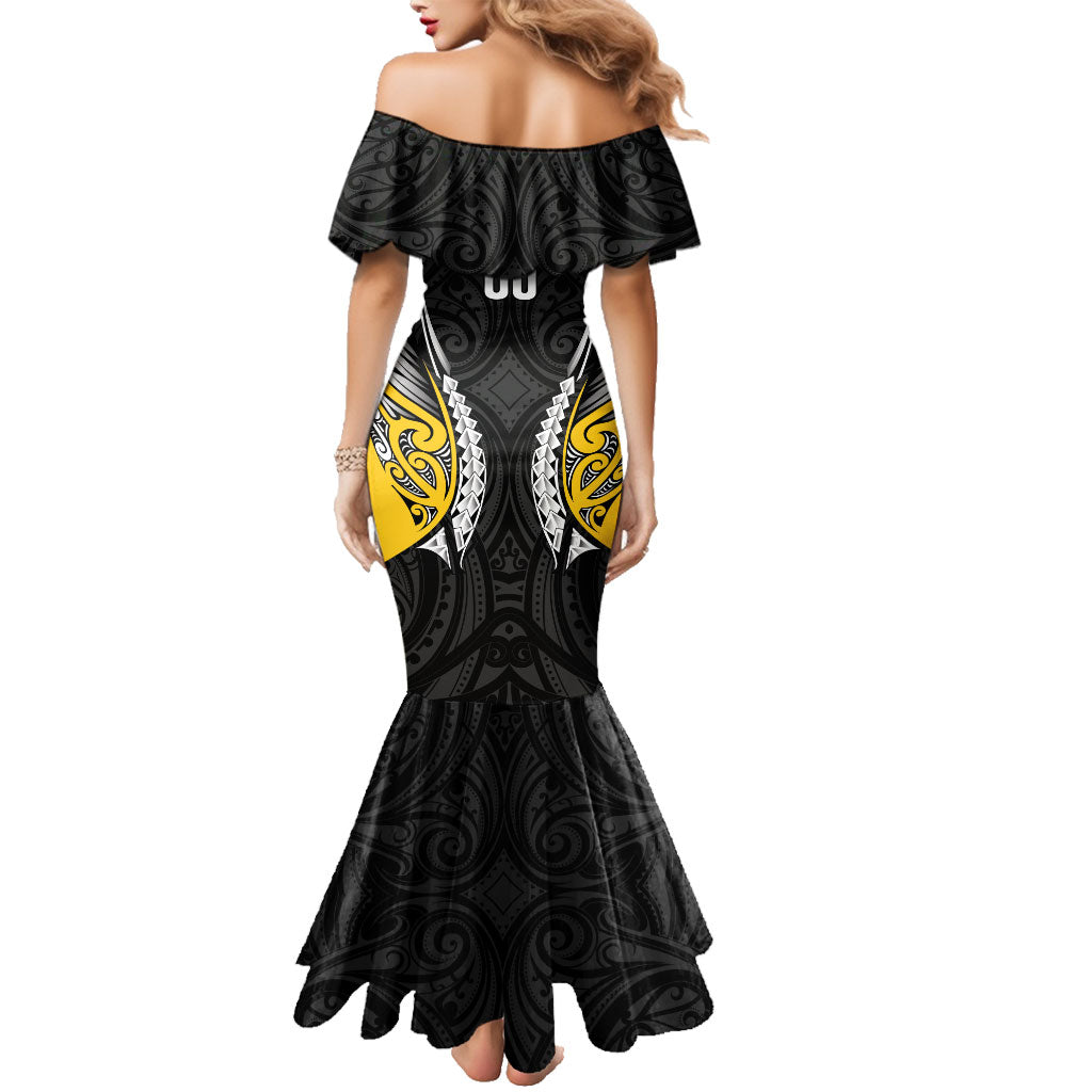 Wellington 2026 Rugby Custom Family Matching Mermaid Dress and Hawaiian Shirt NZ Maori Silver Fern