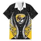 Wellington 2026 Rugby Custom Family Matching Off Shoulder Short Dress and Hawaiian Shirt NZ Maori Silver Fern