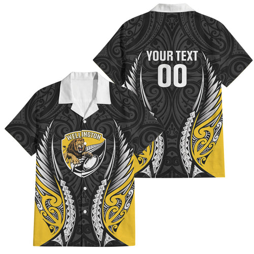 Wellington 2026 Rugby Custom Family Matching Off Shoulder Short Dress and Hawaiian Shirt NZ Maori Silver Fern