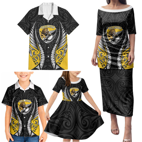 Wellington 2026 Rugby Custom Family Matching Puletasi and Hawaiian Shirt NZ Maori Silver Fern