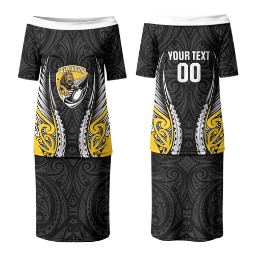 Wellington 2026 Rugby Custom Family Matching Puletasi and Hawaiian Shirt NZ Maori Silver Fern