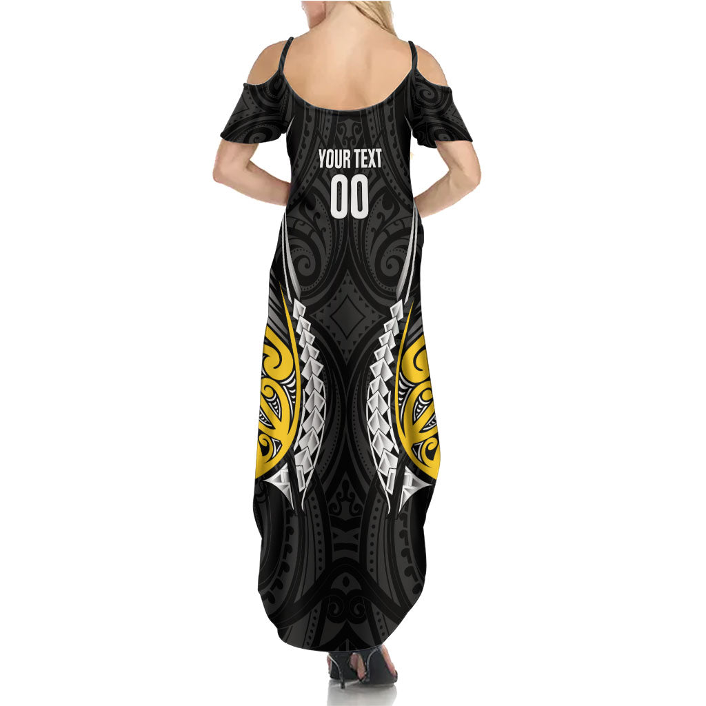 Wellington 2026 Rugby Custom Family Matching Summer Maxi Dress and Hawaiian Shirt NZ Maori Silver Fern