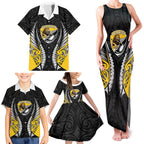 Wellington 2026 Rugby Custom Family Matching Tank Maxi Dress and Hawaiian Shirt NZ Maori Silver Fern