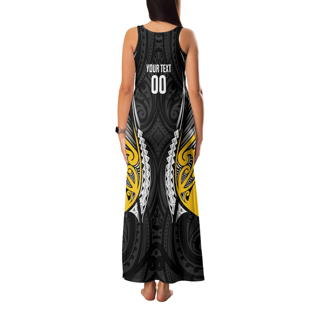 Wellington 2026 Rugby Custom Family Matching Tank Maxi Dress and Hawaiian Shirt NZ Maori Silver Fern