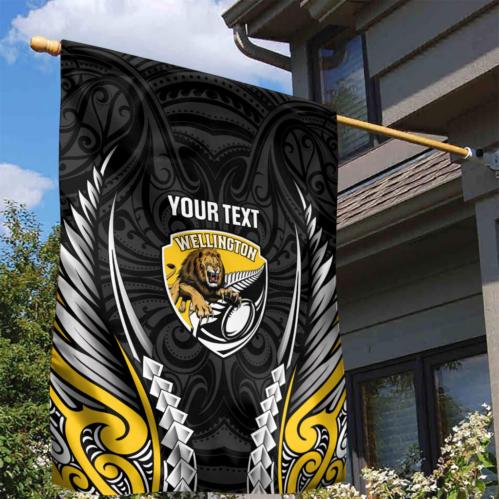 Wellington 2026 Rugby Custom Garden Flag NZ Maori Silver Fern