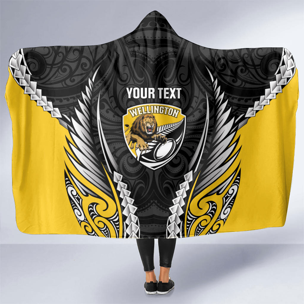 Wellington 2026 Rugby Custom Hooded Blanket NZ Maori Silver Fern