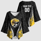 Wellington 2026 Rugby Custom Kimono Sleeve Blouse NZ Maori Silver Fern