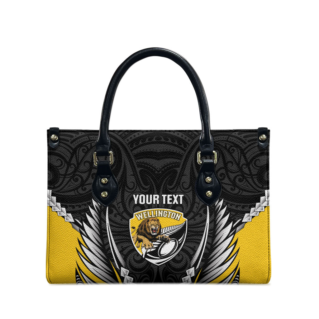 Wellington 2026 Rugby Custom Leather Bag NZ Maori Silver Fern