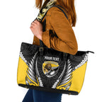 Wellington 2026 Rugby Custom Leather Tote Bag NZ Maori Silver Fern
