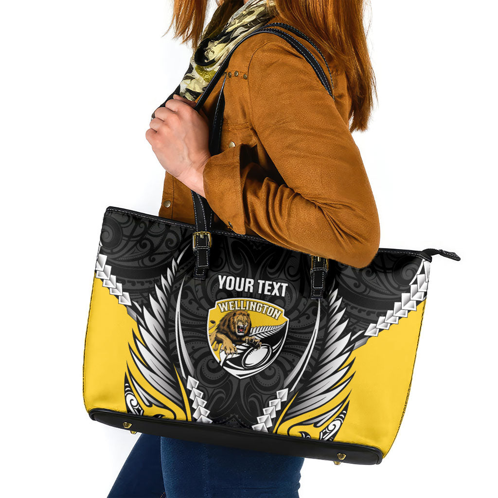 Wellington 2026 Rugby Custom Leather Tote Bag NZ Maori Silver Fern