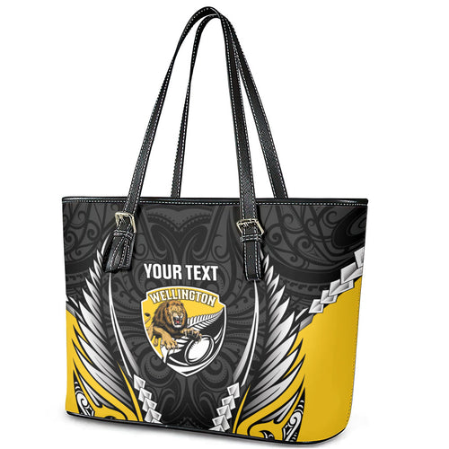 Wellington 2026 Rugby Custom Leather Tote Bag NZ Maori Silver Fern