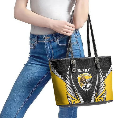 Wellington 2026 Rugby Custom Leather Tote Bag NZ Maori Silver Fern