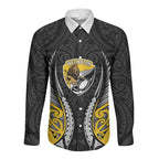 Wellington 2026 Rugby Custom Long Sleeve Button Shirt NZ Maori Silver Fern