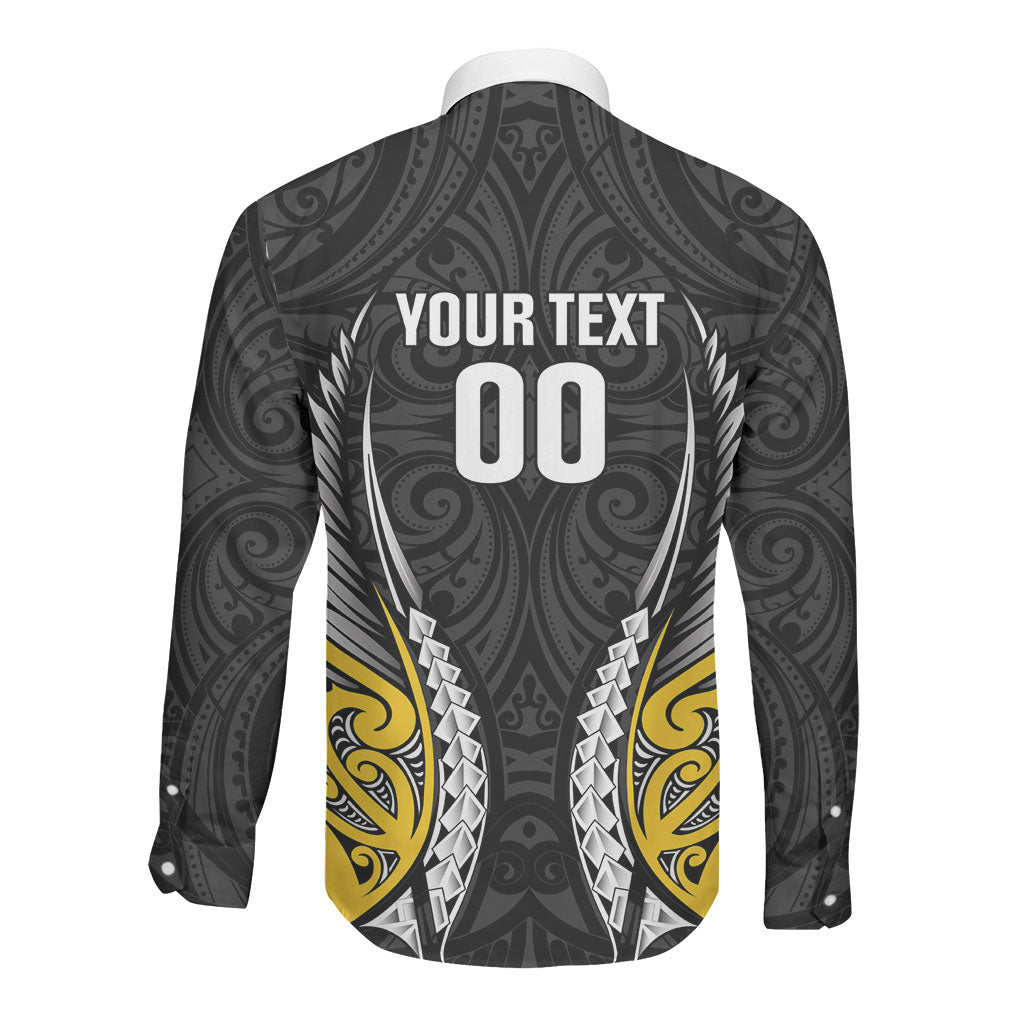 Wellington 2026 Rugby Custom Long Sleeve Button Shirt NZ Maori Silver Fern
