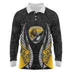 Wellington 2026 Rugby Custom Long Sleeve Polo Shirt NZ Maori Silver Fern