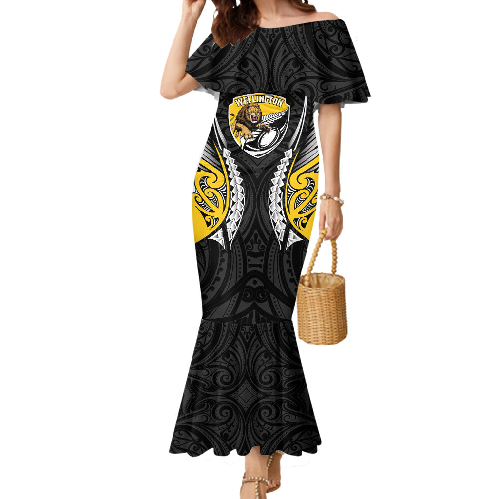 Wellington 2026 Rugby Custom Mermaid Dress NZ Maori Silver Fern