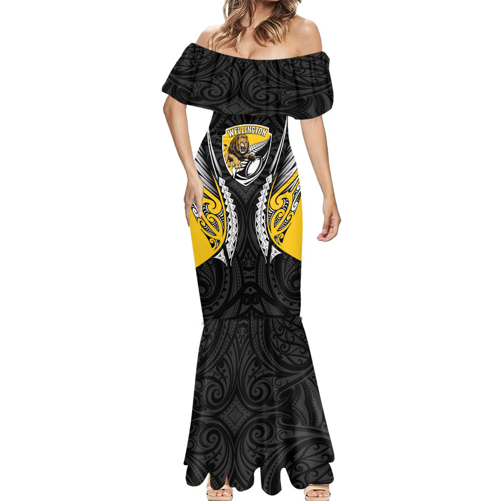 Wellington 2026 Rugby Custom Mermaid Dress NZ Maori Silver Fern