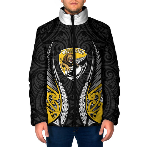 Wellington 2026 Rugby Custom Padded Jacket NZ Maori Silver Fern