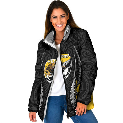 Wellington 2026 Rugby Custom Padded Jacket NZ Maori Silver Fern