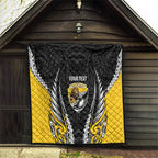 Wellington 2026 Rugby Custom Quilt NZ Maori Silver Fern