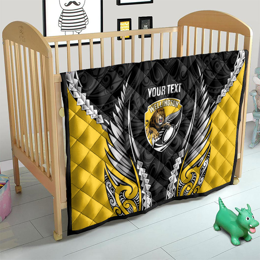 Wellington 2026 Rugby Custom Quilt NZ Maori Silver Fern