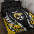 Wellington 2026 Rugby Custom Quilt Bed Set NZ Maori Silver Fern