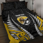 Wellington 2026 Rugby Custom Quilt Bed Set NZ Maori Silver Fern