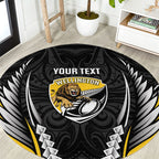 Wellington 2026 Rugby Custom Round Carpet NZ Maori Silver Fern