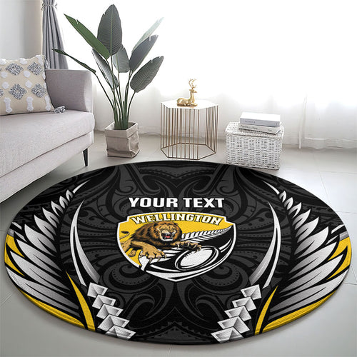 Wellington 2026 Rugby Custom Round Carpet NZ Maori Silver Fern