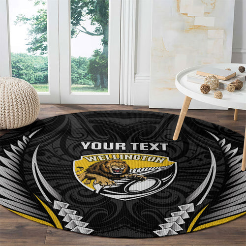 Wellington 2026 Rugby Custom Round Carpet NZ Maori Silver Fern