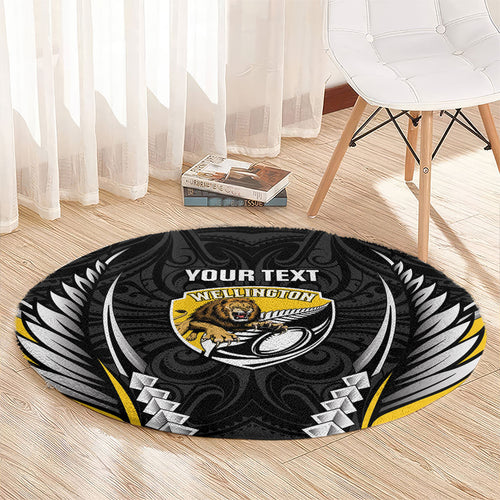 Wellington 2026 Rugby Custom Round Carpet NZ Maori Silver Fern