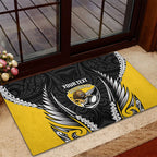 Wellington 2026 Rugby Custom Rubber Doormat NZ Maori Silver Fern