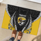 Wellington 2026 Rugby Custom Rubber Doormat NZ Maori Silver Fern