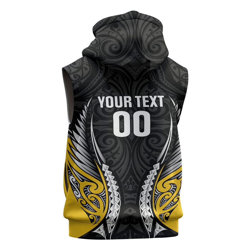 Wellington 2026 Rugby Custom Sleeveless Hoodie NZ Maori Silver Fern