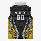 Wellington 2026 Rugby Custom Sleeveless Puffer Jacket NZ Maori Silver Fern