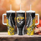 Wellington 2026 Rugby Custom Tumbler With Handle NZ Maori Silver Fern