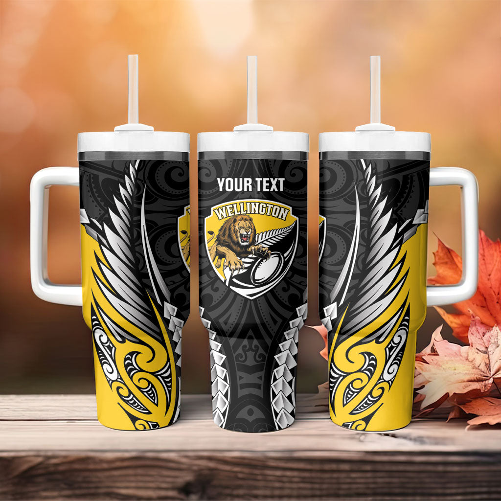 Wellington 2026 Rugby Custom Tumbler With Handle NZ Maori Silver Fern
