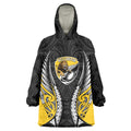 Wellington 2026 Rugby Custom Wearable Blanket Hoodie NZ Maori Silver Fern