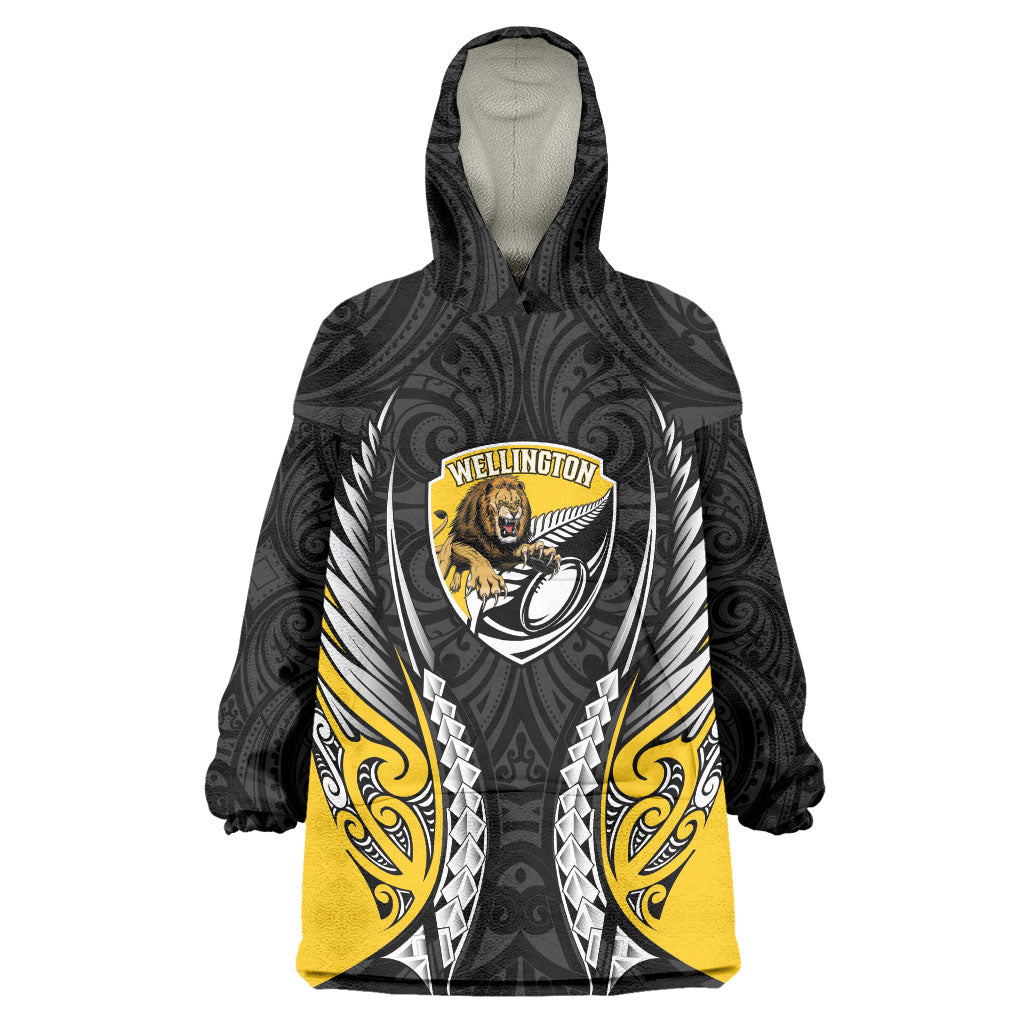 Wellington 2026 Rugby Custom Wearable Blanket Hoodie NZ Maori Silver Fern