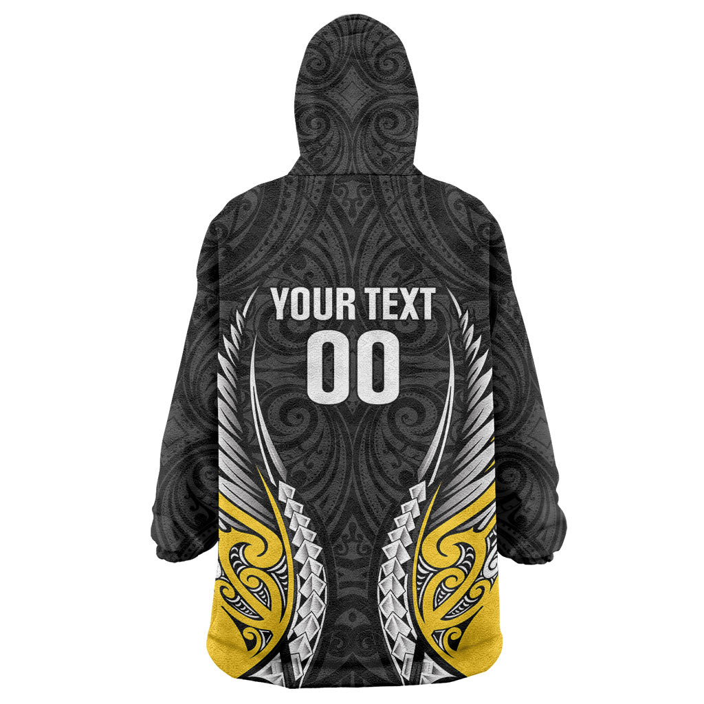 Wellington 2026 Rugby Custom Wearable Blanket Hoodie NZ Maori Silver Fern