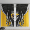 Wellington 2026 Rugby Custom Window Curtain NZ Maori Silver Fern