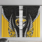 Wellington 2026 Rugby Custom Window Curtain NZ Maori Silver Fern