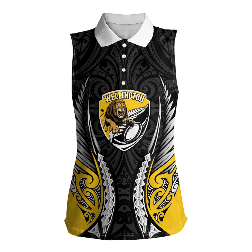 Wellington 2026 Rugby Custom Women Sleeveless Polo Shirt NZ Maori Silver Fern
