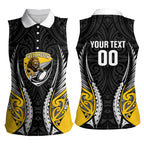 Wellington 2026 Rugby Custom Women Sleeveless Polo Shirt NZ Maori Silver Fern