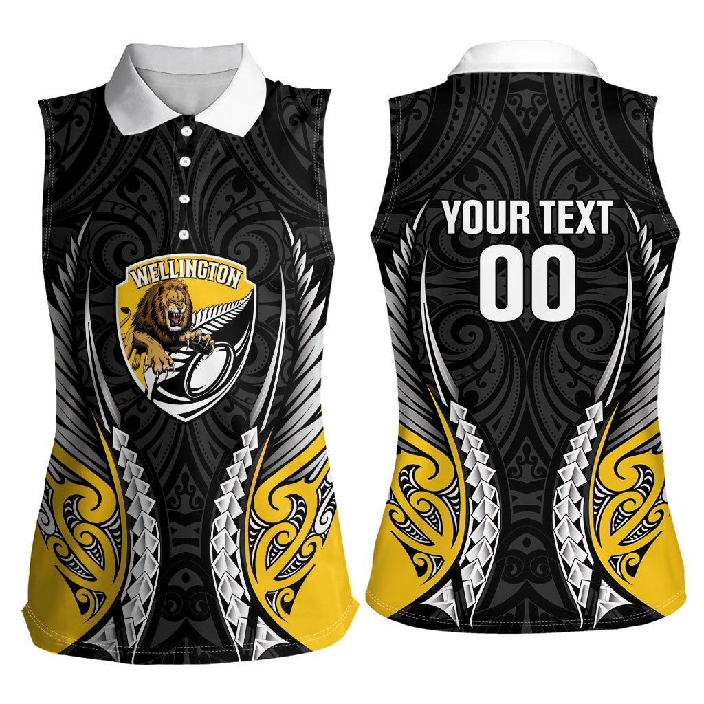Wellington 2026 Rugby Custom Women Sleeveless Polo Shirt NZ Maori Silver Fern